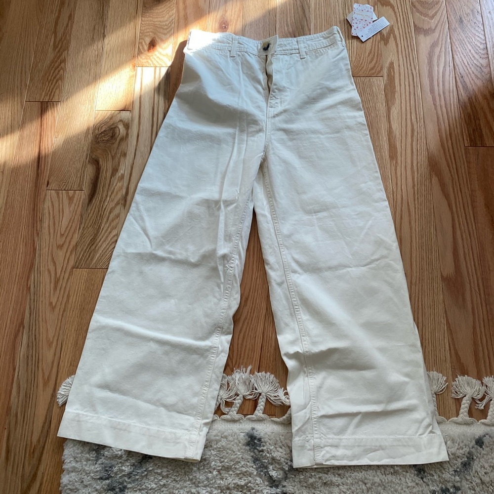 Free people cream color culotte jeans size 27